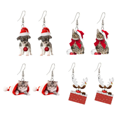 Cute Dog Cat Arylic Women'S Earrings 1 Pair