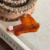 Cute Dog Duckbill Hairpin Made Of Acetic Acid With Diamond Set For Women High End Sense Cartoon All Match Hair Accessories