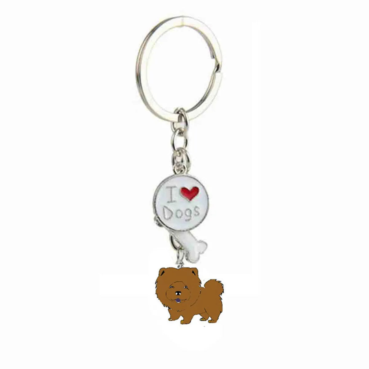 Cute Dog Metal Unisex Bag Pendant Keychain