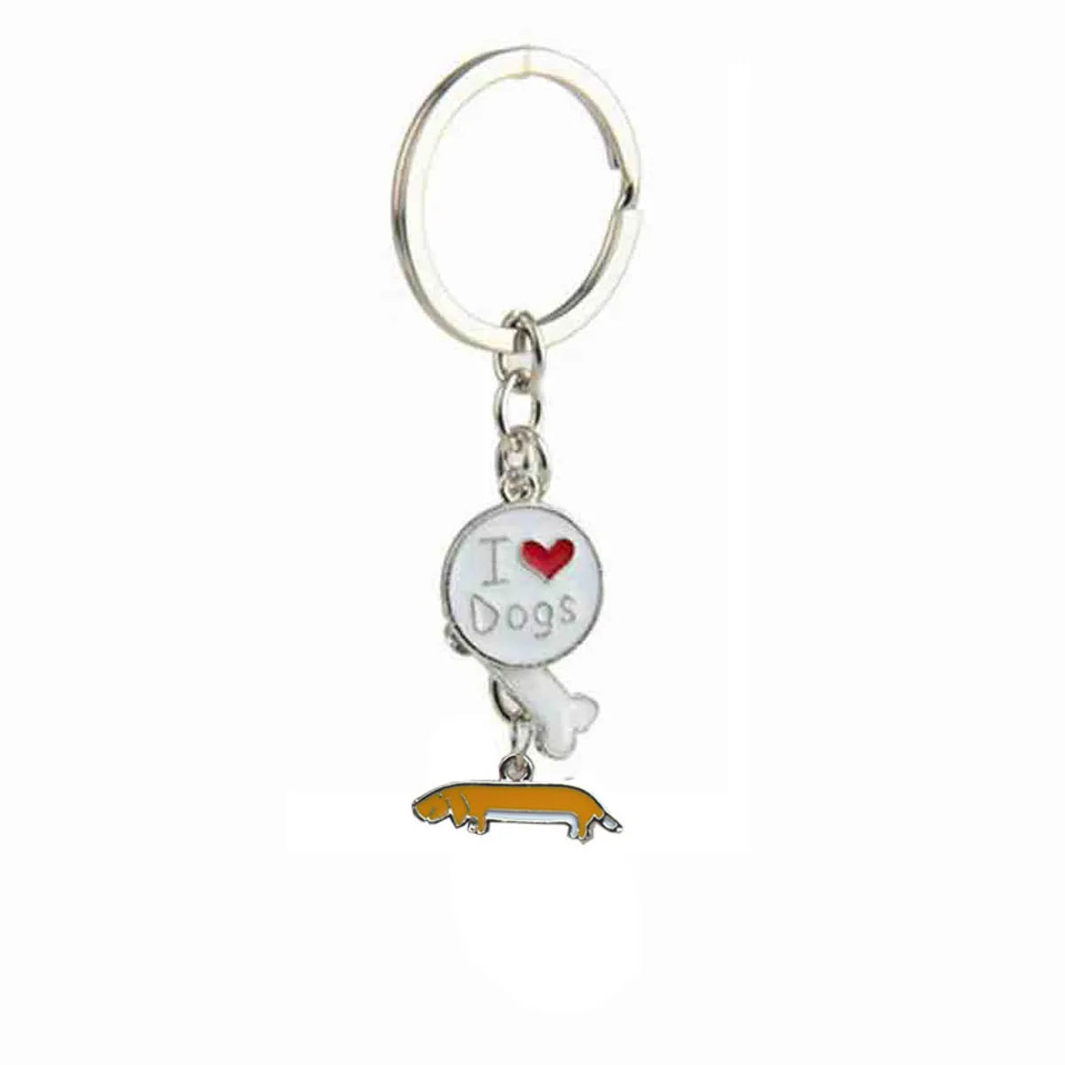 Cute Dog Metal Unisex Bag Pendant Keychain