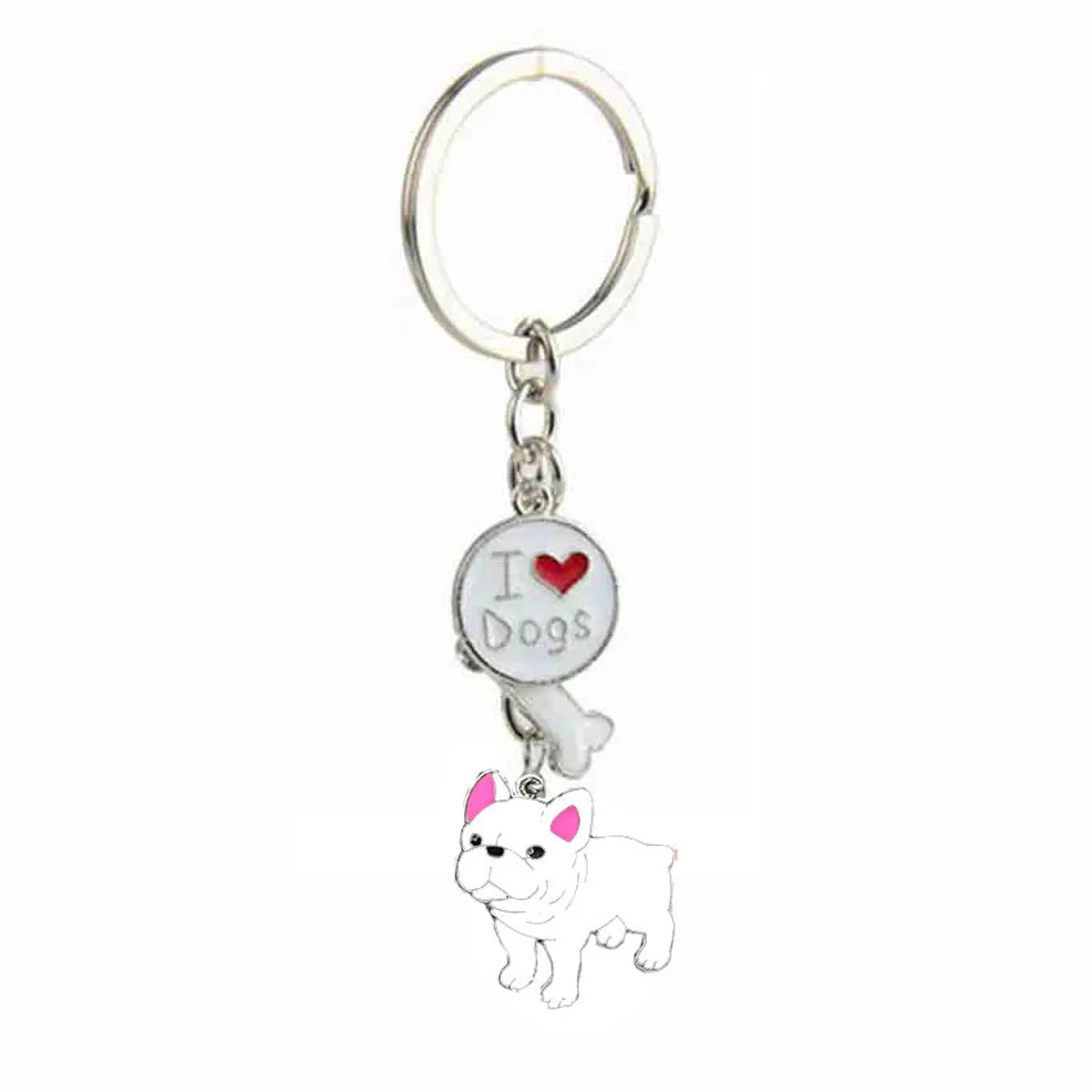 Cute Dog Metal Unisex Bag Pendant Keychain