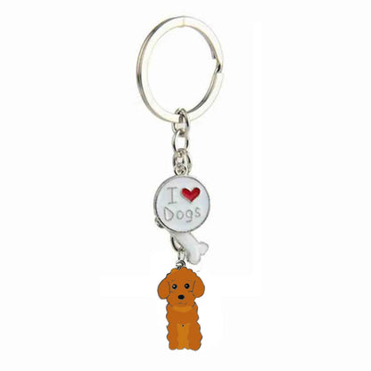 Cute Dog Metal Unisex Bag Pendant Keychain