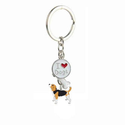 Cute Dog Metal Unisex Bag Pendant Keychain