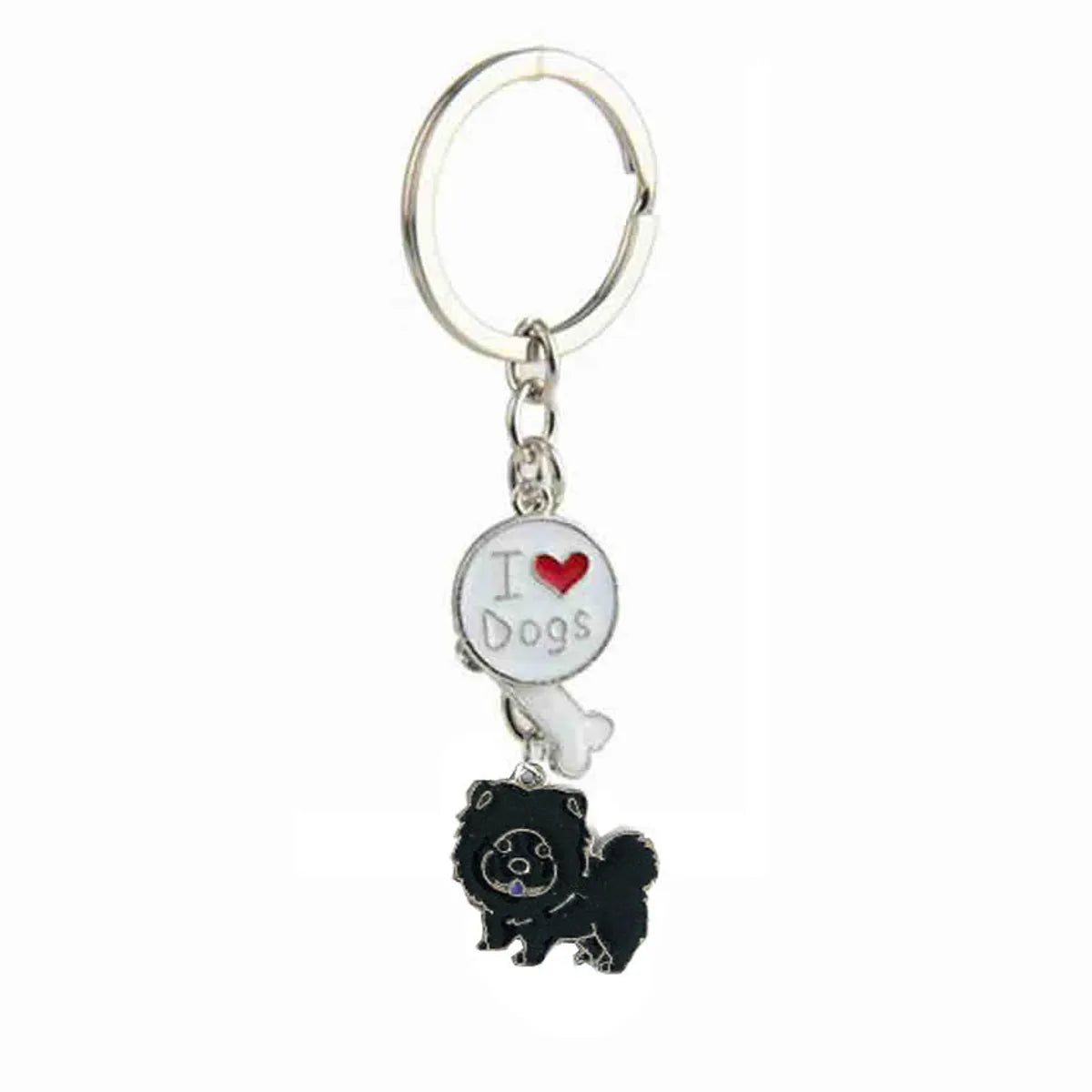 Cute Dog Metal Unisex Bag Pendant Keychain