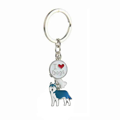 Cute Dog Metal Unisex Bag Pendant Keychain