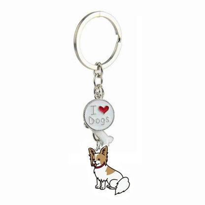 Cute Dog Metal Unisex Bag Pendant Keychain