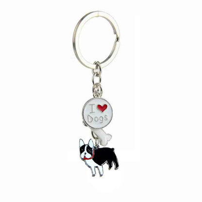 Cute Dog Metal Unisex Bag Pendant Keychain