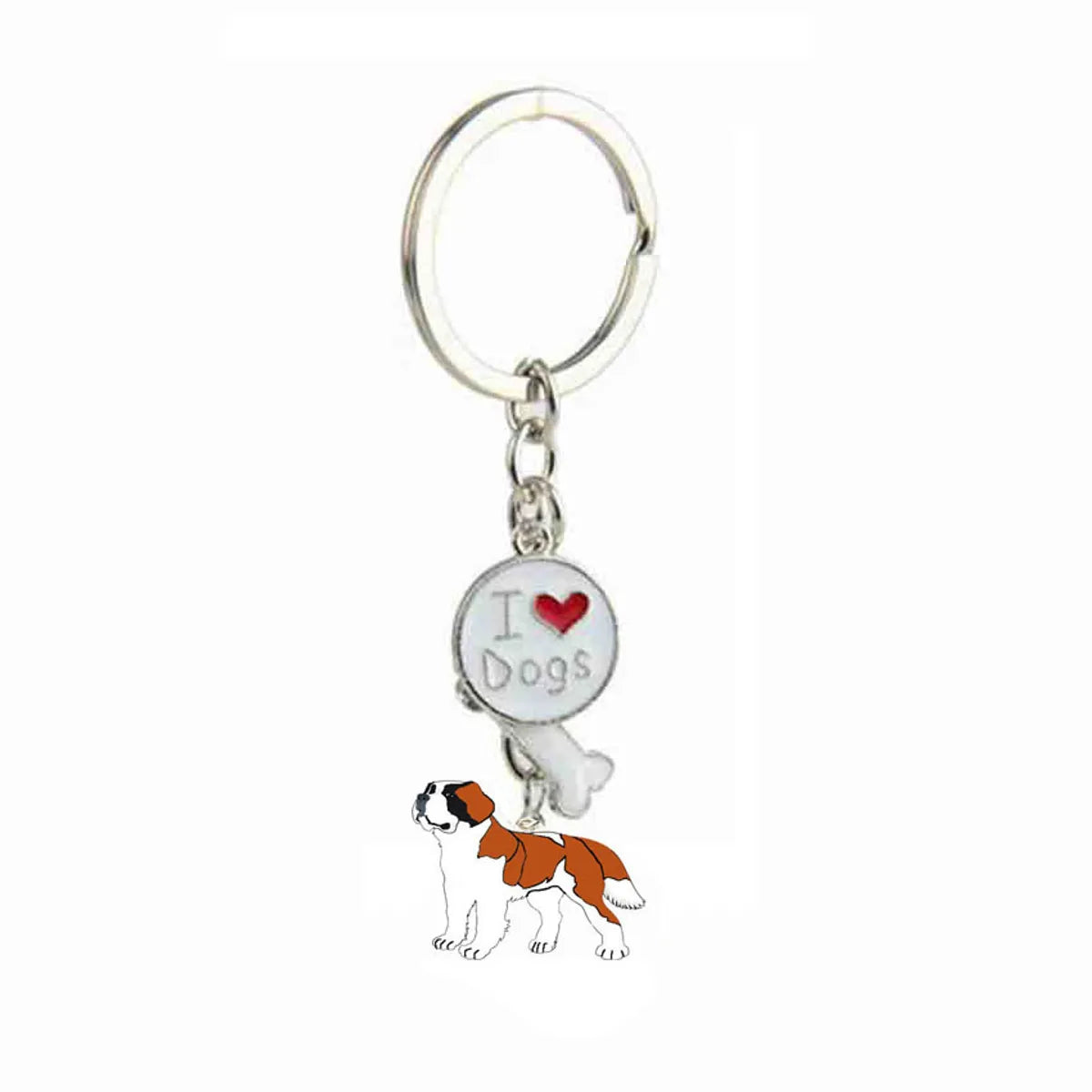 Cute Dog Metal Unisex Bag Pendant Keychain