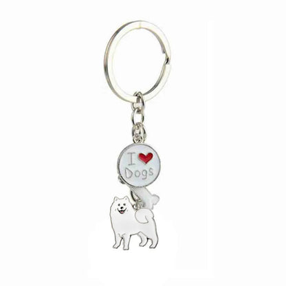 Cute Dog Metal Unisex Bag Pendant Keychain