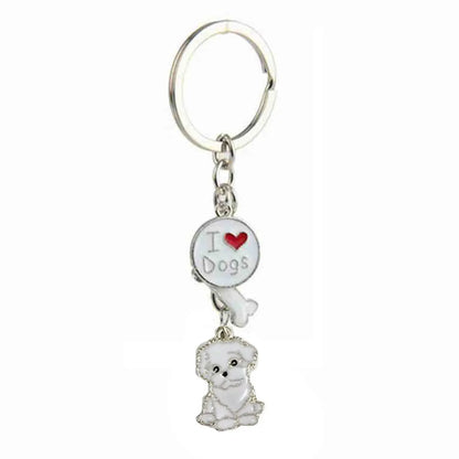 Cute Dog Metal Unisex Bag Pendant Keychain