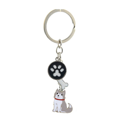 Cute Dog Metal Unisex Bag Pendant Keychain