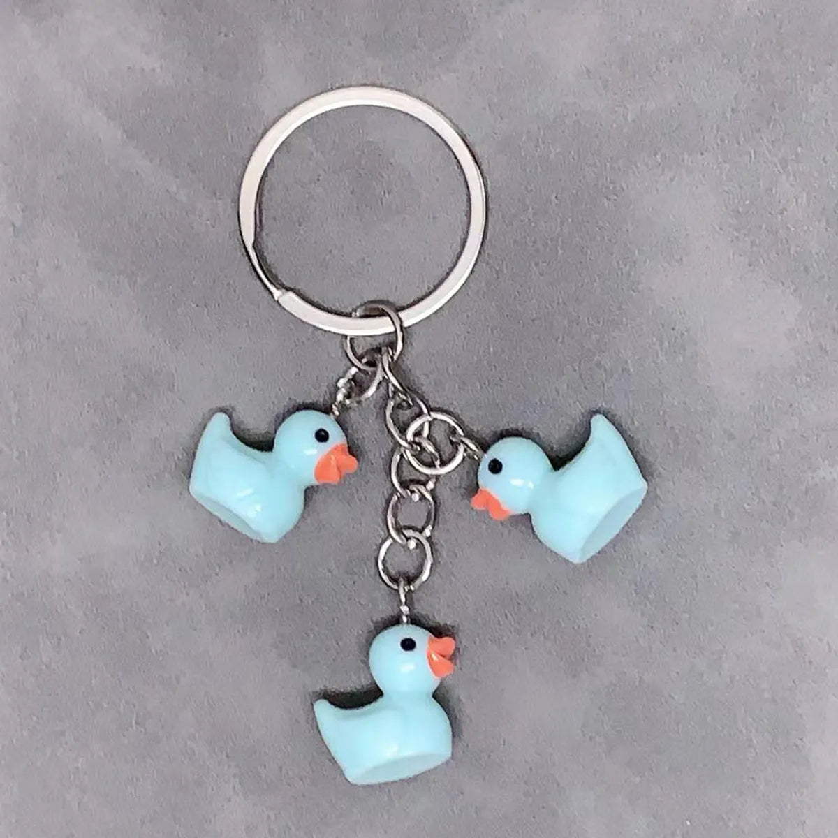 Cute Duck Resin Unisex Bag Pendant Keychain