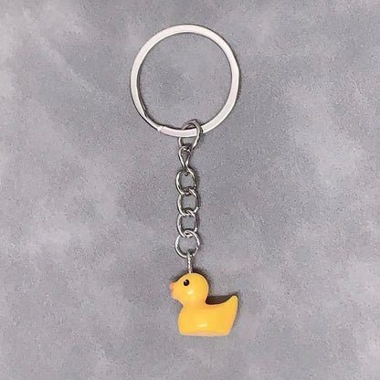 Cute Duck Resin Unisex Bag Pendant Keychain