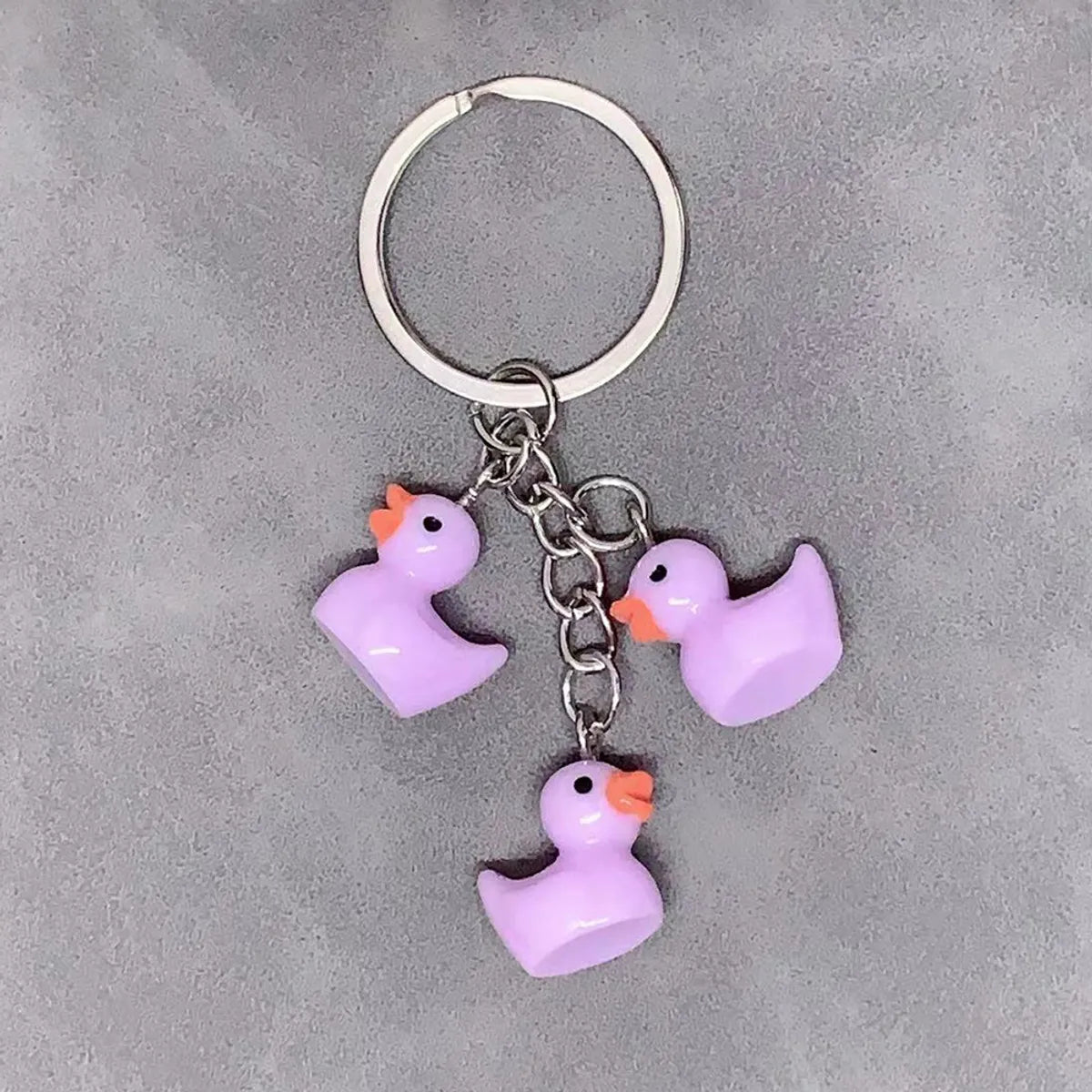 Cute Duck Resin Unisex Bag Pendant Keychain