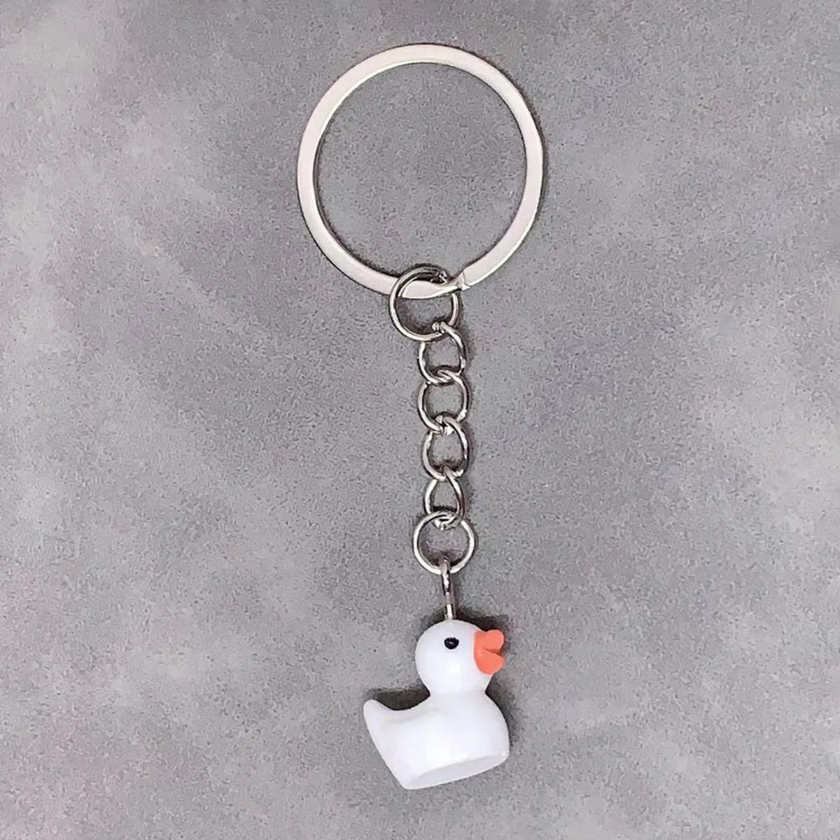 Cute Duck Resin Unisex Bag Pendant Keychain