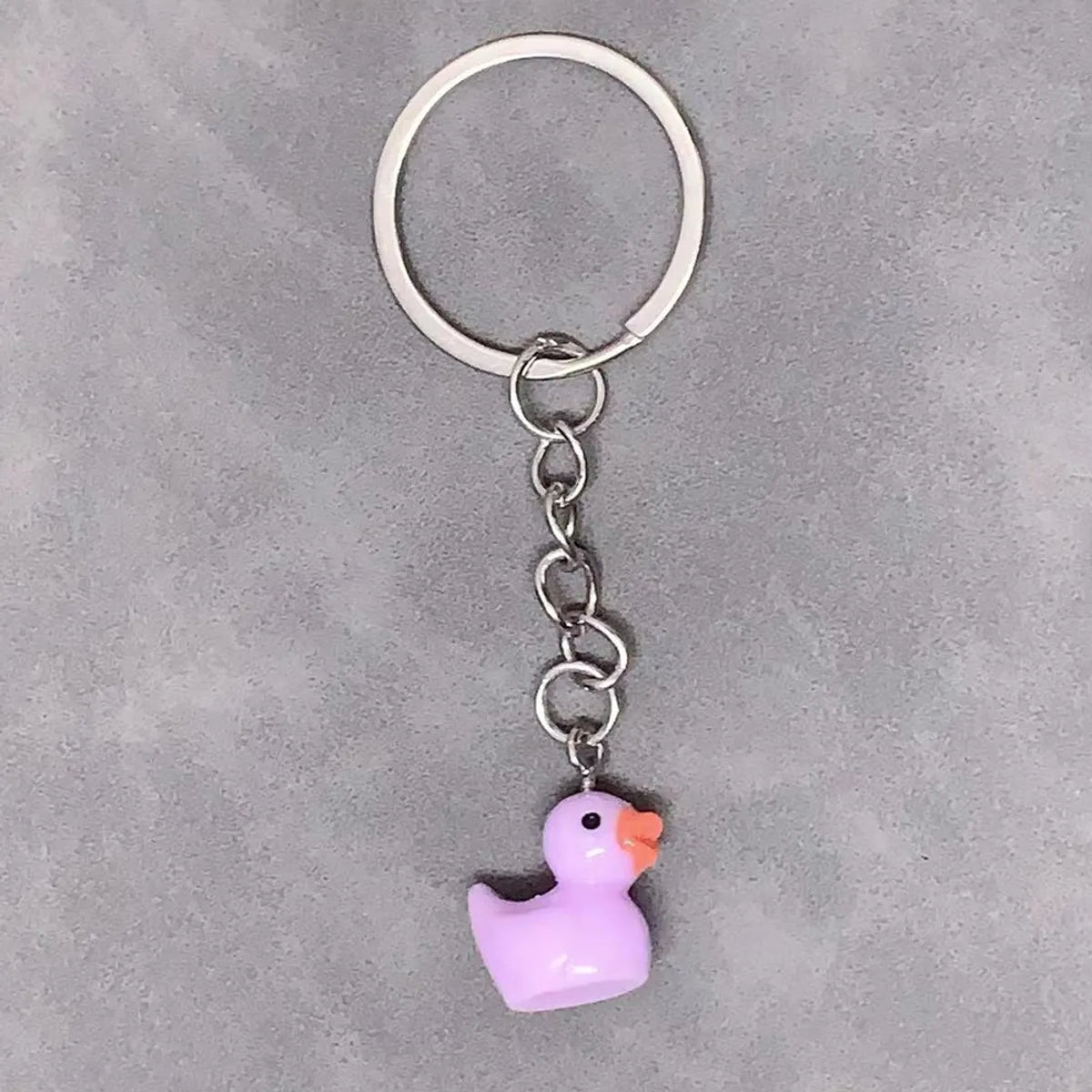 Cute Duck Resin Unisex Bag Pendant Keychain