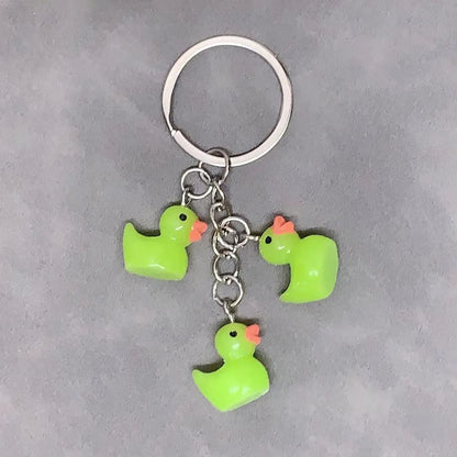 Cute Duck Resin Unisex Bag Pendant Keychain