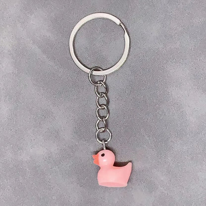 Cute Duck Resin Unisex Bag Pendant Keychain