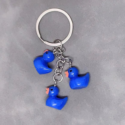 Cute Duck Resin Unisex Bag Pendant Keychain