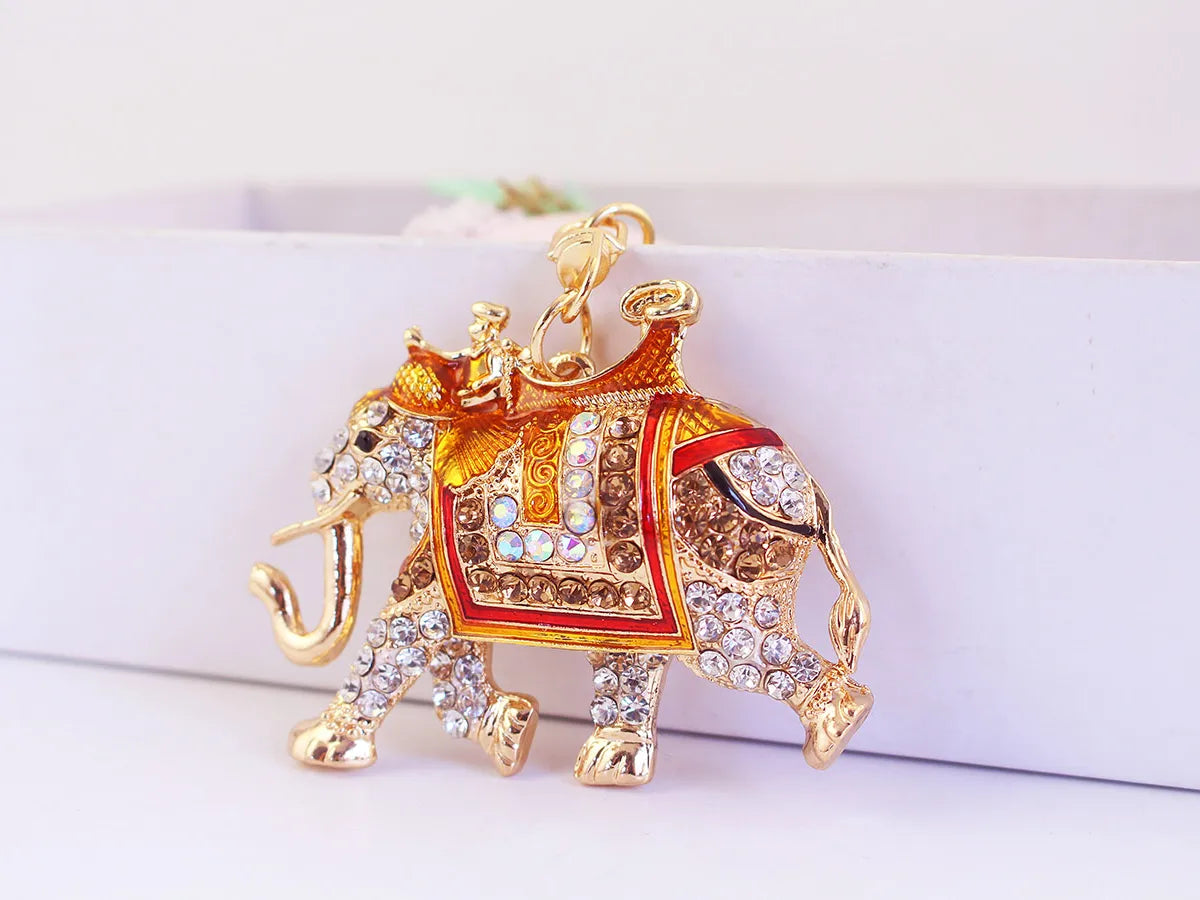 Cute Elephant Alloy Women'S Keychain