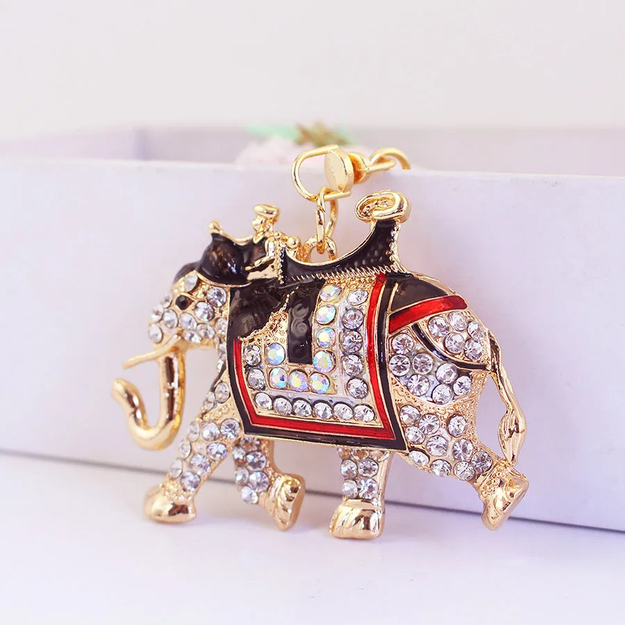 Cute Elephant Alloy Women'S Keychain