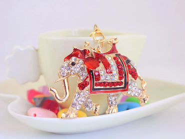 Cute Elephant Alloy Women'S Keychain