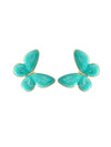 Cute Enamel Butterfly Earrings For Women Stainless Steel Animal Shaped Drip Oil Earrings With Light Luxury Style