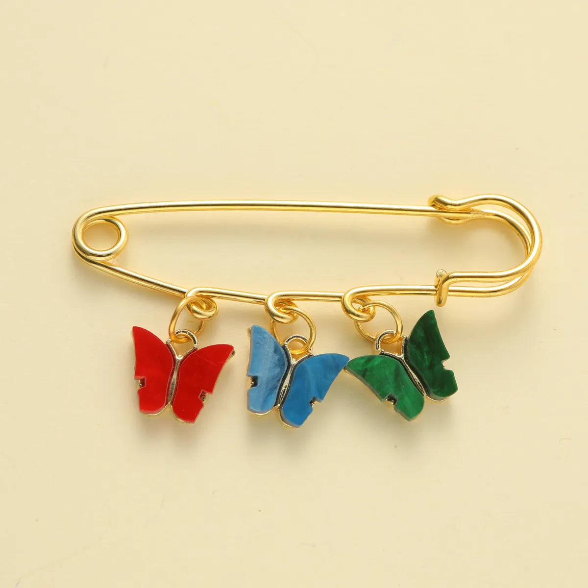 Cute Ethnic Style Simple Style Butterfly Alloy Inlay Shell Women'S Brooches