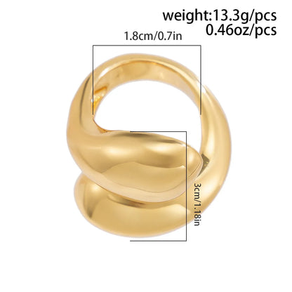 Cute Exaggerated Simple Style Asymmetrical Alloy Women'S Rings