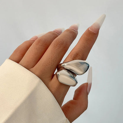 Cute Exaggerated Simple Style Asymmetrical Alloy Women'S Rings