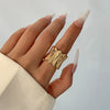 Cute Exaggerated Simple Style Asymmetrical Alloy Women'S Rings