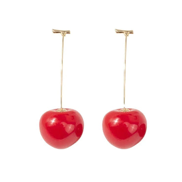 Cute Fashion Cherry Metal Women'S Earrings