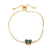 Cute Fashion Simple Style Bear Copper 18k Gold Plated Zircon Bracelets In Bulk