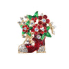 Cute Festive Bow Tie Brooch With Rhinestone Accents Zinc Alloy Decorative Pin For Women And Men
