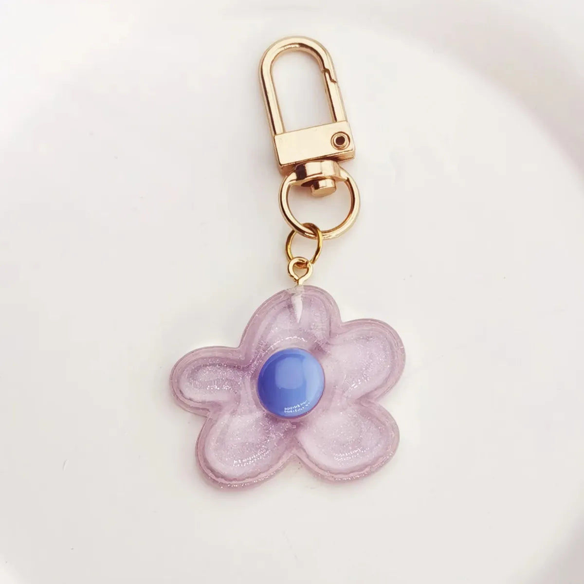 Cute Flower Alloy Bag Pendant Keychain