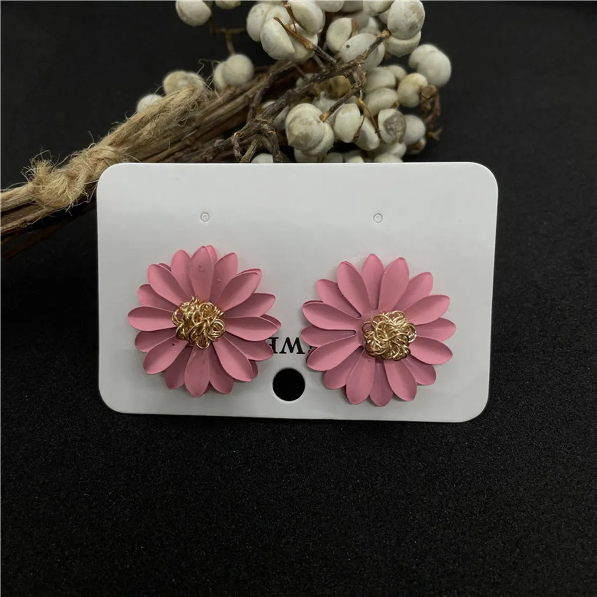 Cute Flower Alloy Plating Women'S Ear Studs