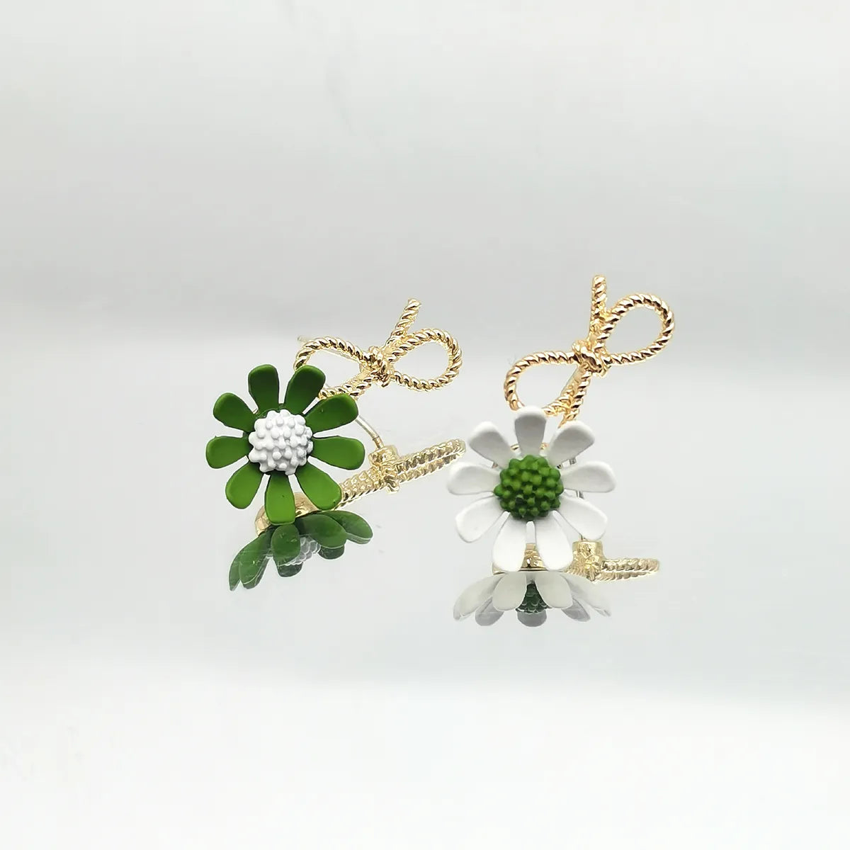 Cute Flower Alloy Stoving Varnish Drop Earrings