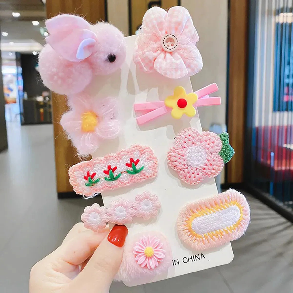 Cute Flower Acrylic Handmade Kid'S Hair Clip 1 Set