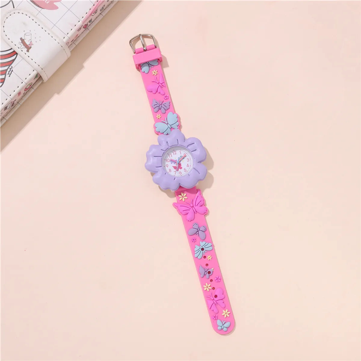 Cute Flower Buckle Quartz Kids Watches