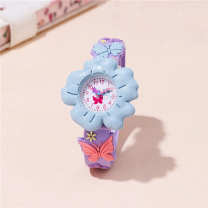 Cute Flower Buckle Quartz Kids Watches