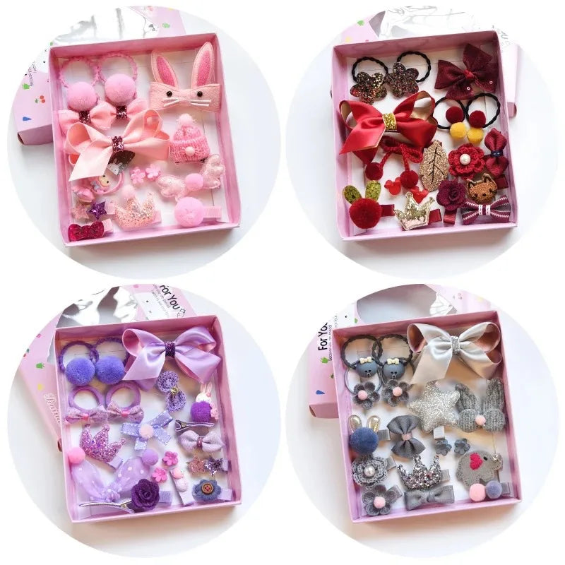 Girl'S Cute Flower Cloth Patchwork Hair Clip Hair Tie