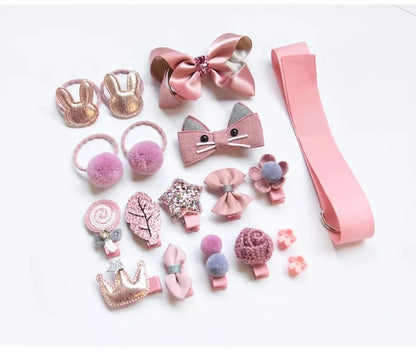 Girl'S Cute Flower Cloth Patchwork Hair Clip Hair Tie