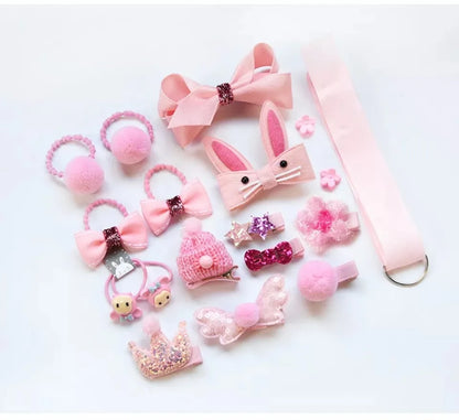 Girl'S Cute Flower Cloth Patchwork Hair Clip Hair Tie