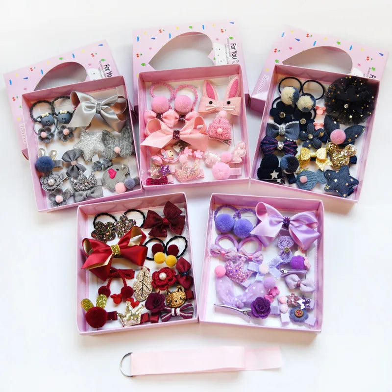 Girl'S Cute Flower Cloth Patchwork Hair Clip Hair Tie