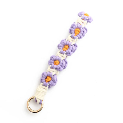 Cute Flower Cotton Knitting Bag Pendant Keychain