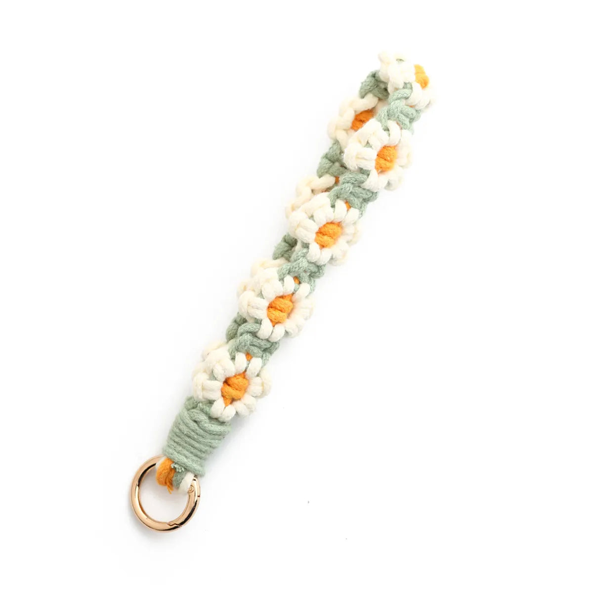 Cute Flower Cotton Knitting Bag Pendant Keychain