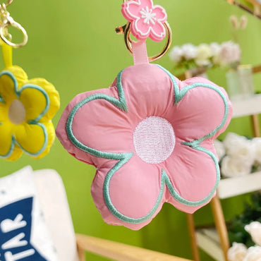 Cute Flower Cotton Women'S Bag Pendant Keychain