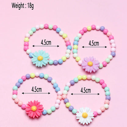 Cute Flower Plastic Resin Wholesale Bracelets