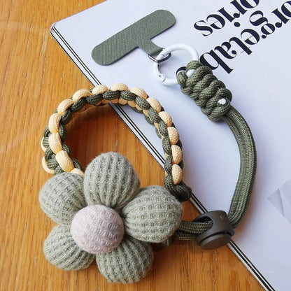 Cute Flower Rope Mobile Phone Lanyard