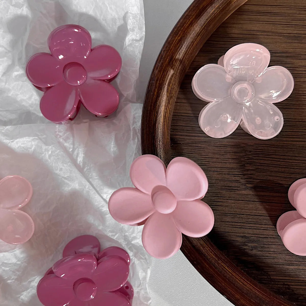 Cute Flower Shape Small Size Plastic Hair Claw